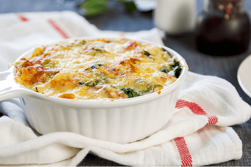 Spinach and Feta Breakfast Strata
